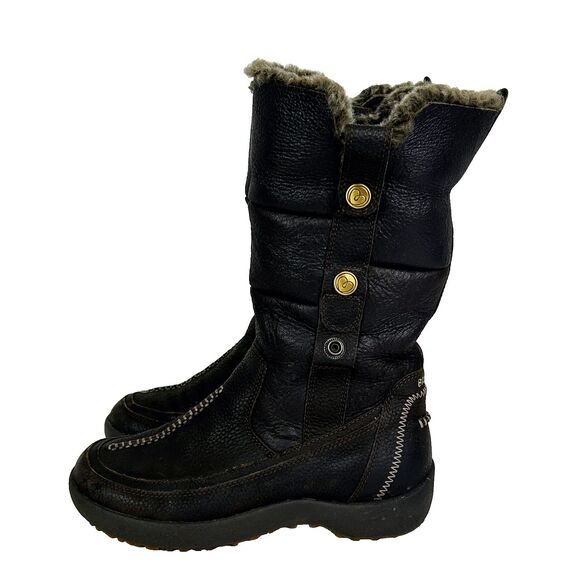 Blondo Rugged Snow Boots Shearling Lined Convertible Aqua Protect Brown Lthr 7.5 - Picture 2 of 12